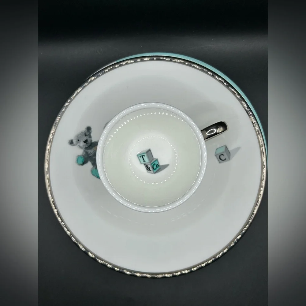Tiffany & Co. Bear and Block Child / Baby Theme Tableware Set of 3 pcs